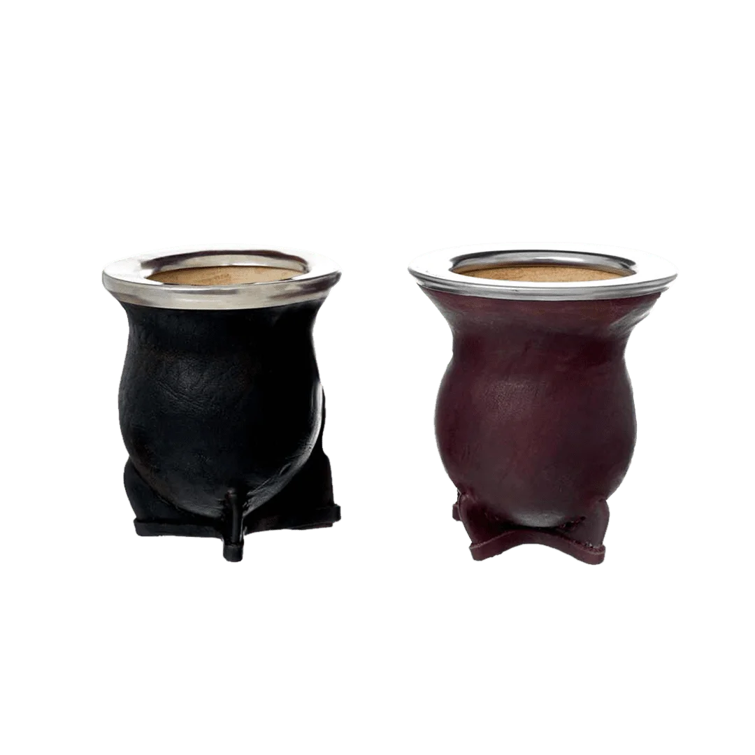 Leather Calebasse “Parana” Torpedo Mate Gourd Cup
