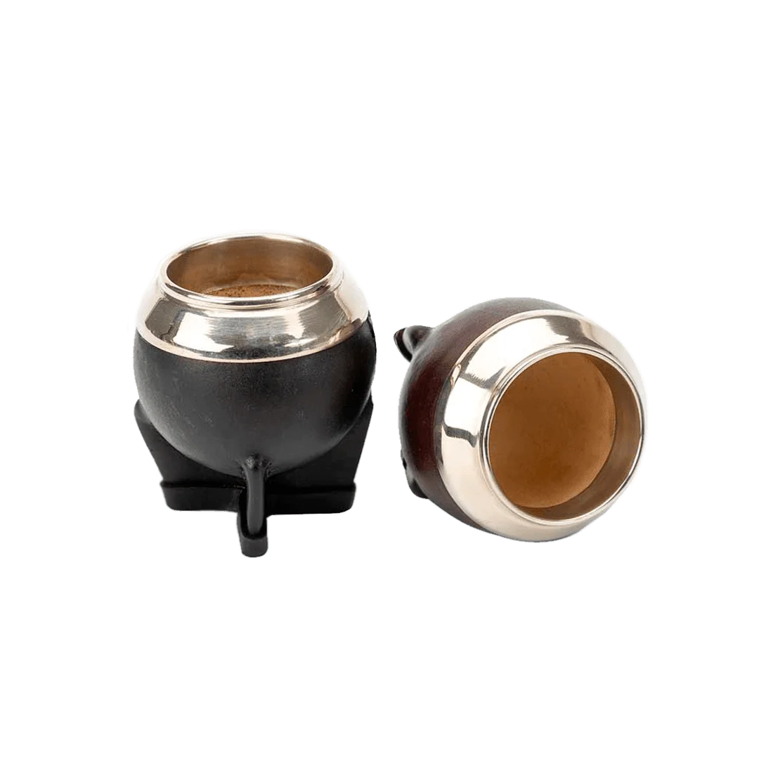 Leather Calebasse Torpedo "Merlo" Mate Smooth Alpaca Ferrule - Image 3