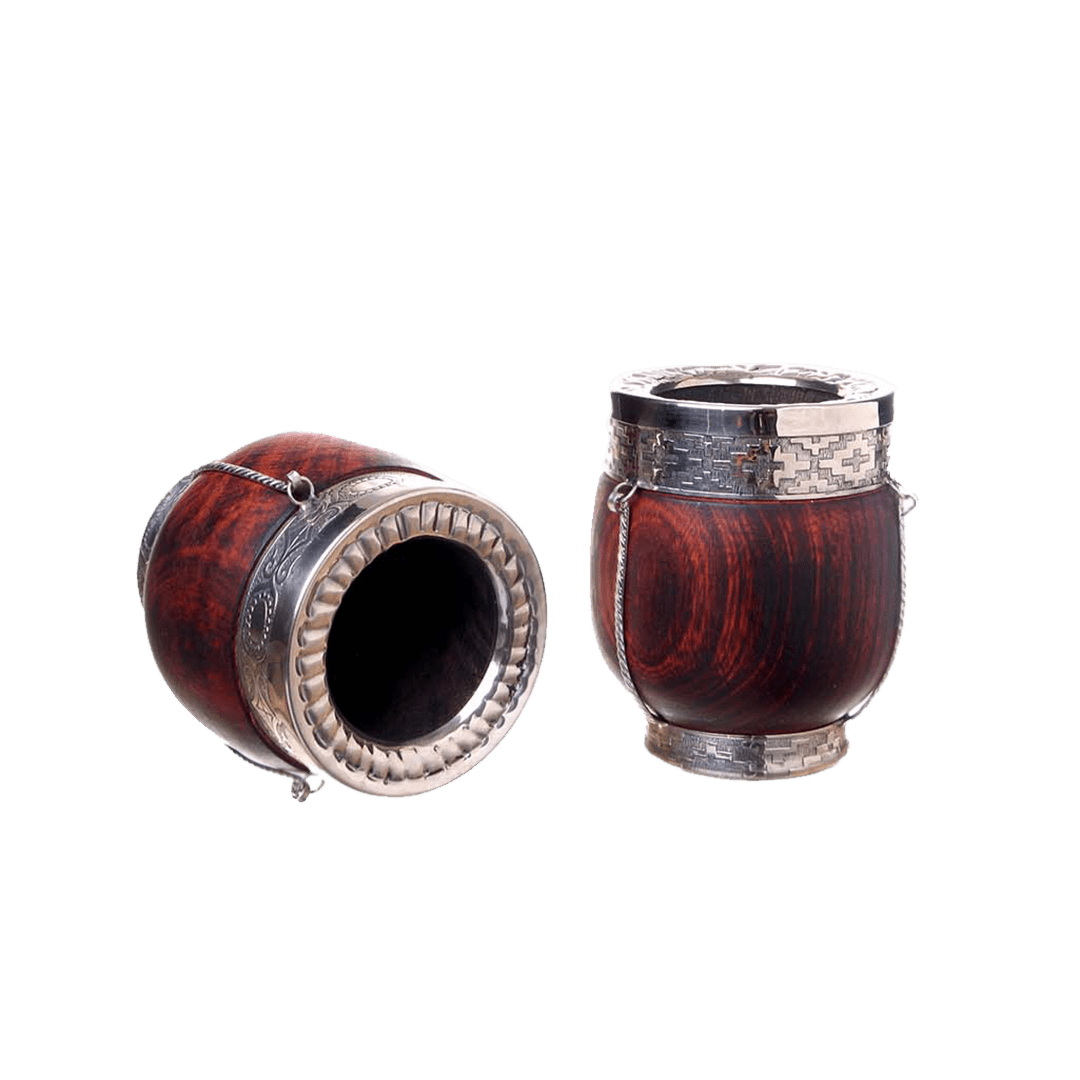 Wooden Imperial "Purmamarca" Mate With Chiseled German Silver Ferrule
