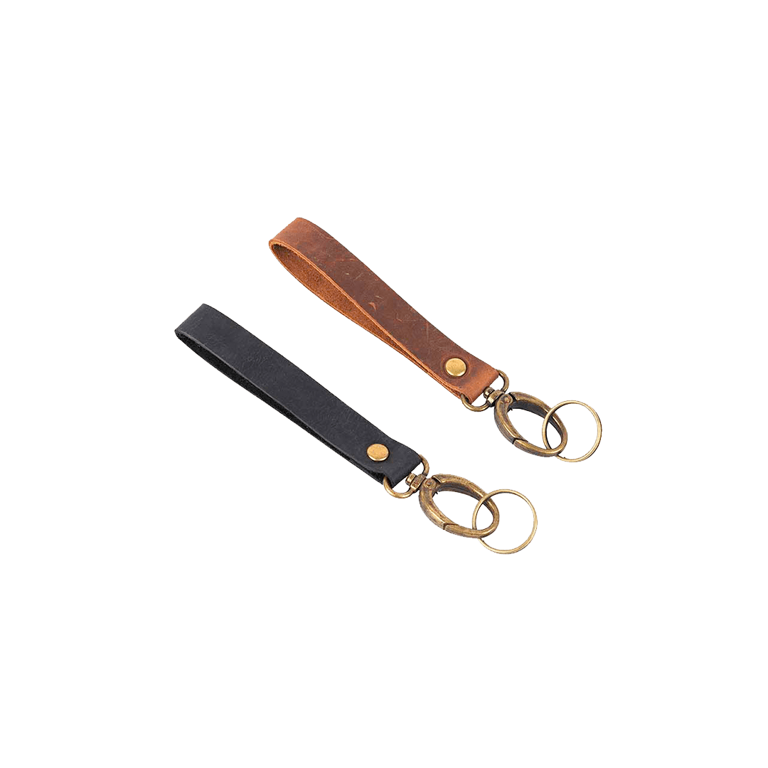 Long Leather Strap Keychain