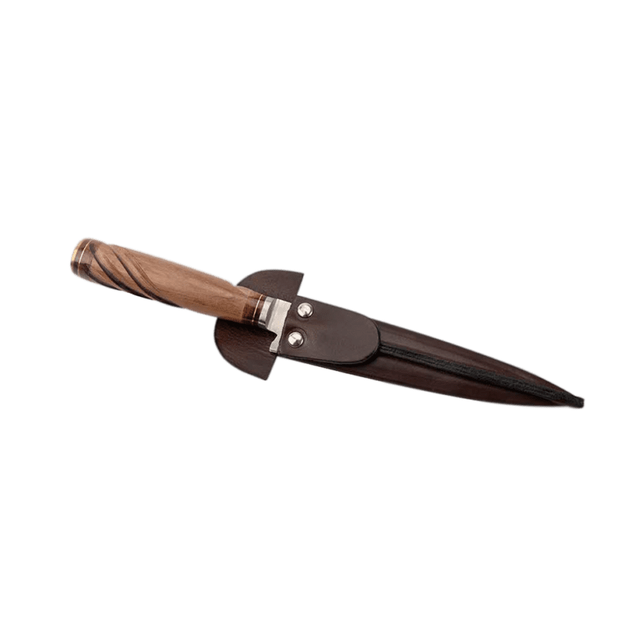Argentine Gaucho Galloned Wood Steack Knife For Barbecue