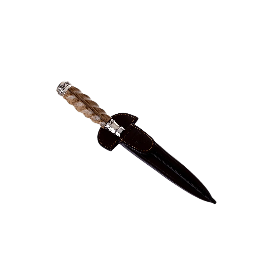 Argentine Gaucho Ridged Wood And German Silver Knife For Barbecue. 5.51" Damascus Steel +Vg10 Knife Blade