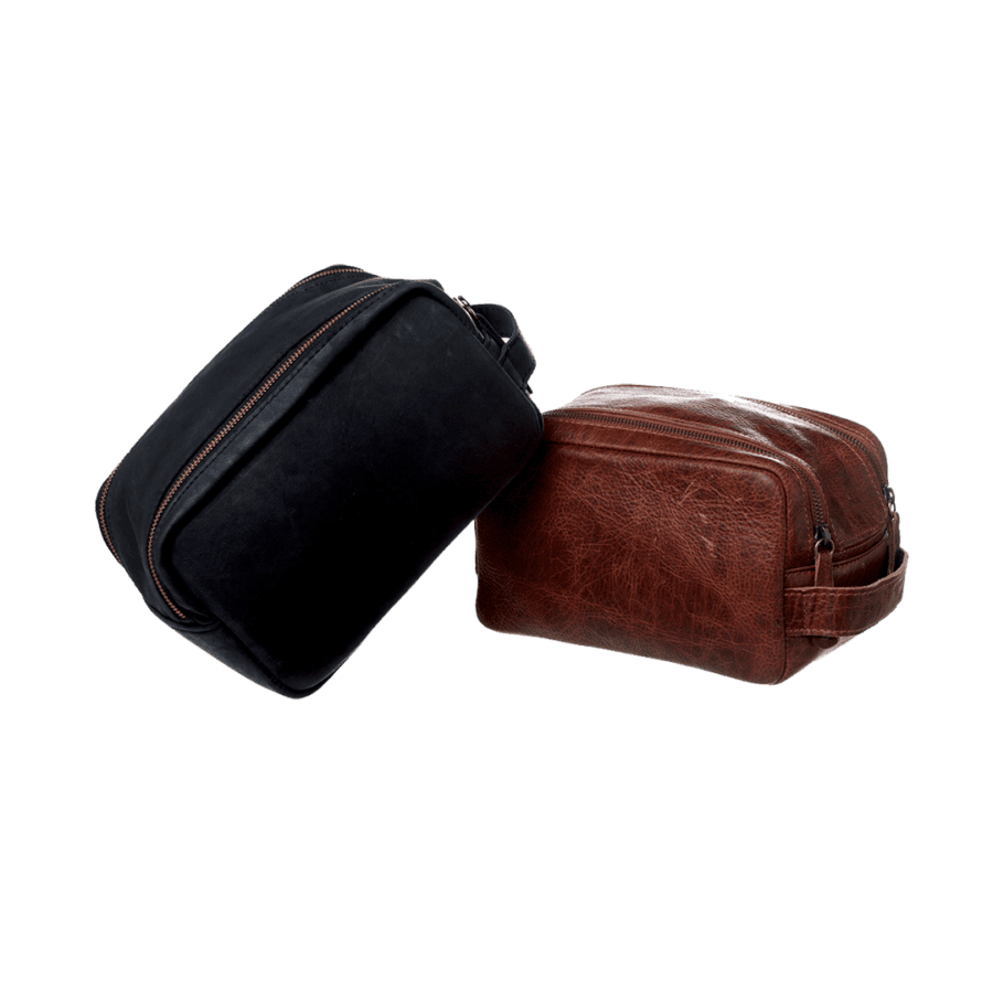 Big Leather Neceser Bag For Travel