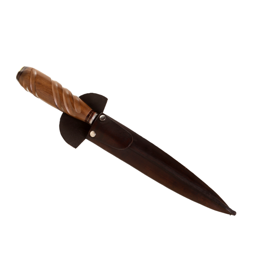 Spiraled Wood Handle Knife