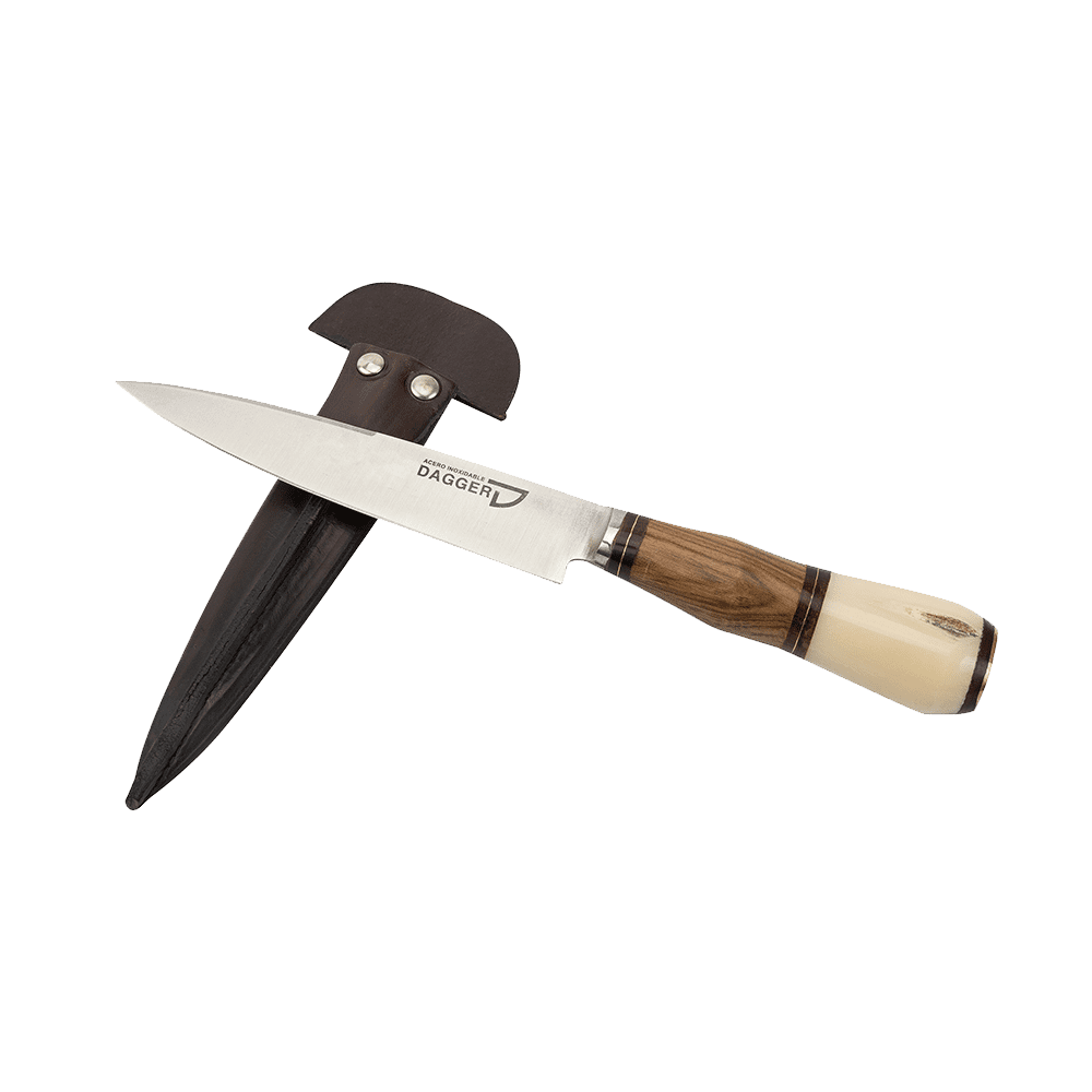 Wood and Cow Bone Handle Steak Knife