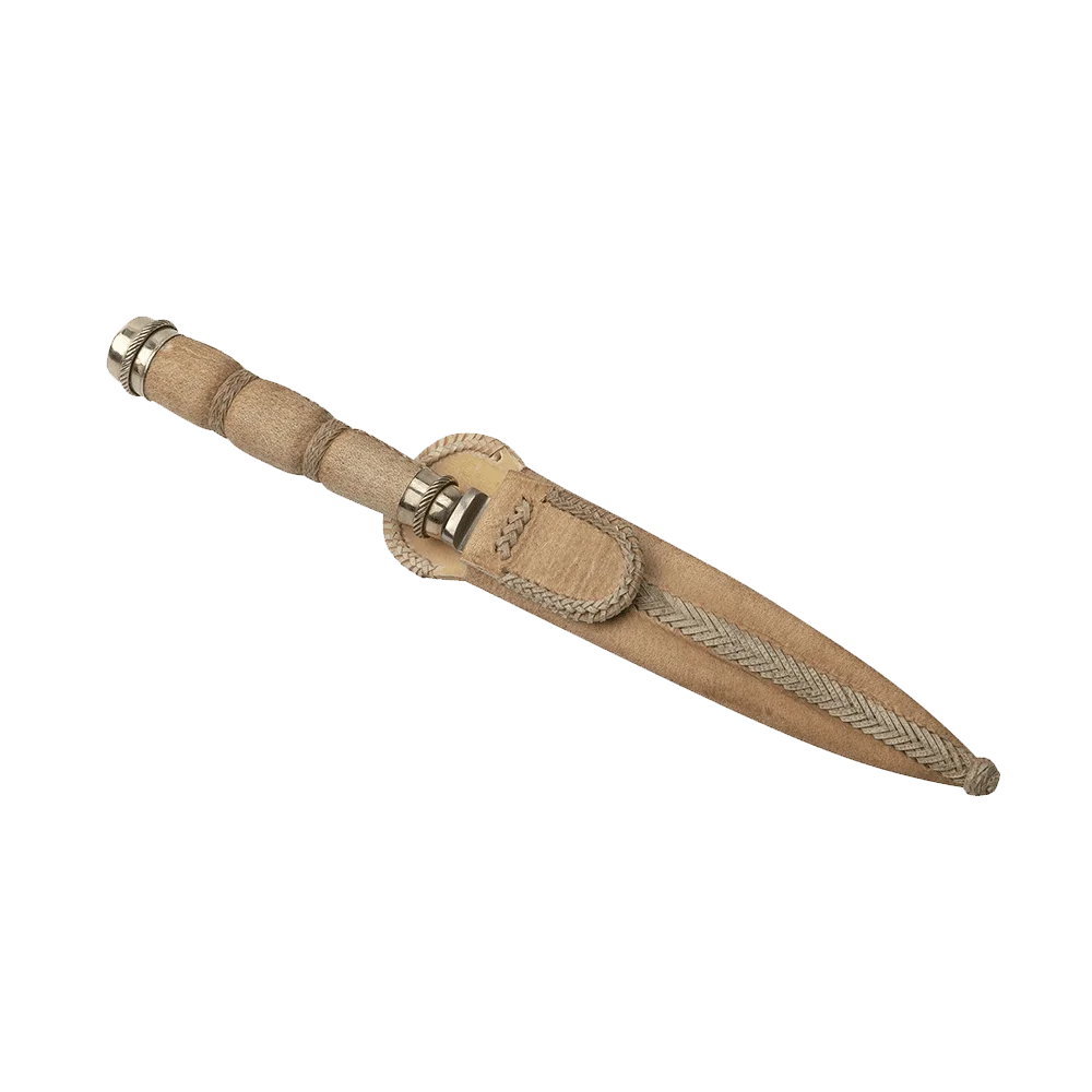 Argentine Gaucho Scraped Leather Steak Knife For Barbecue