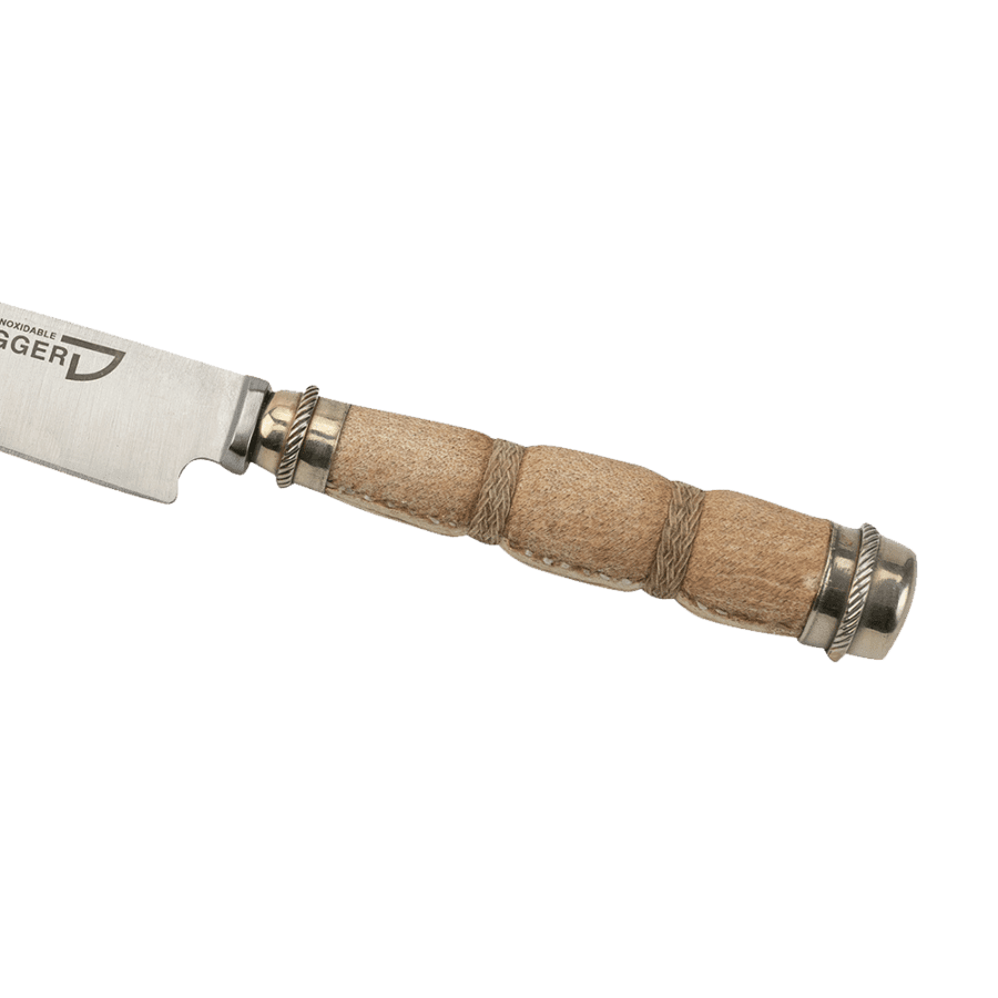 Argentine Gaucho Scraped Leather Steak Knife For Barbecue