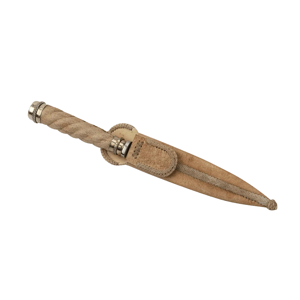 Argentine Gaucho Scraped Leather Steak Knife For Barbecue
