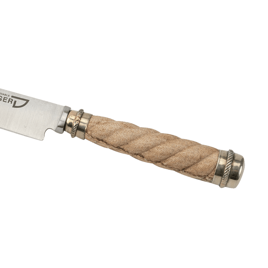 Argentine Gaucho Scraped Leather Steak Knife For Barbecue