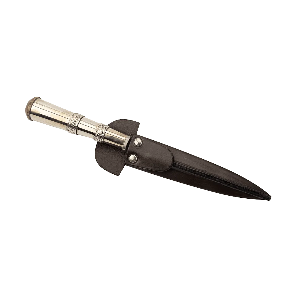 Argentine Gaucho German Silver And Wooden Butt Steak Knife For Barbecue