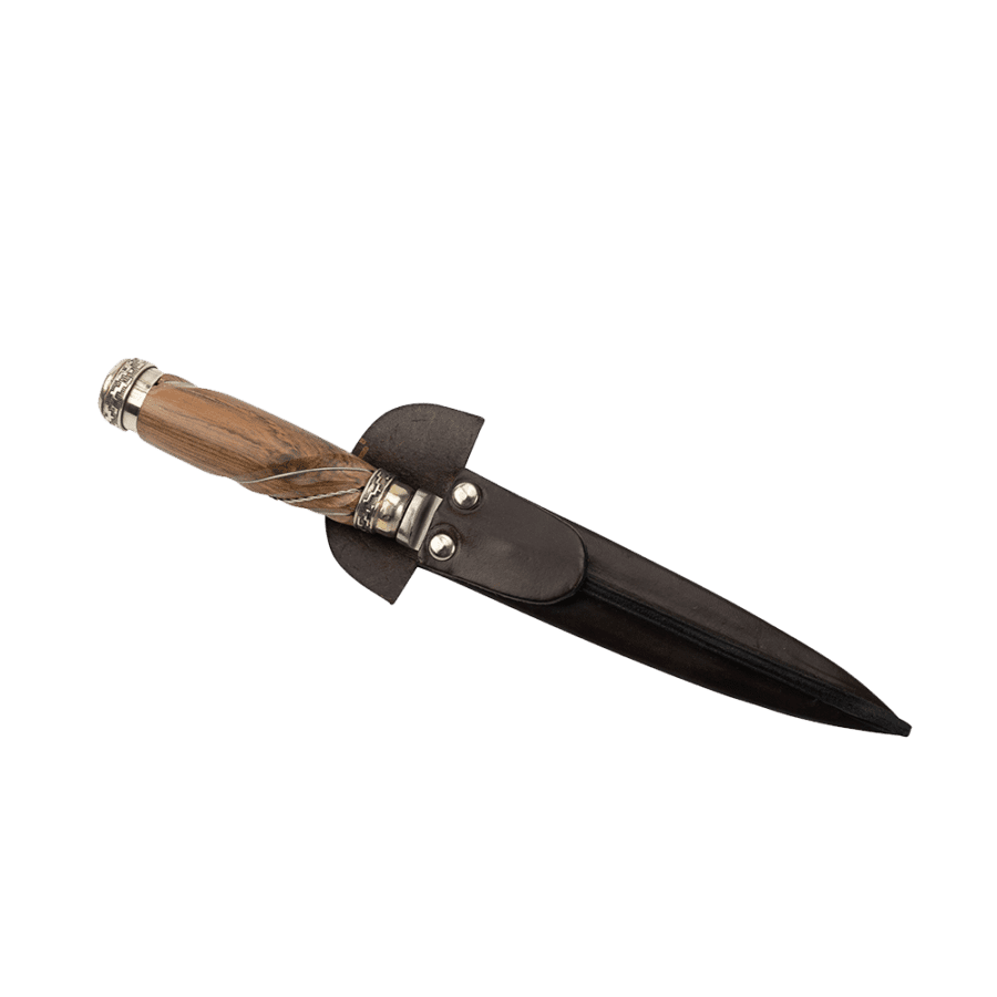 Argentine Gaucho Octogonal Wood And German Silver Steak Knife For Barbecue