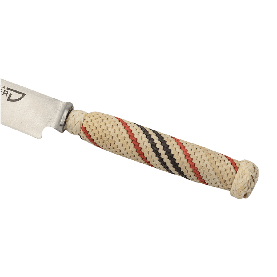 Argentine Gaucho Thick Braided Leather Steak Knife For Barbecue