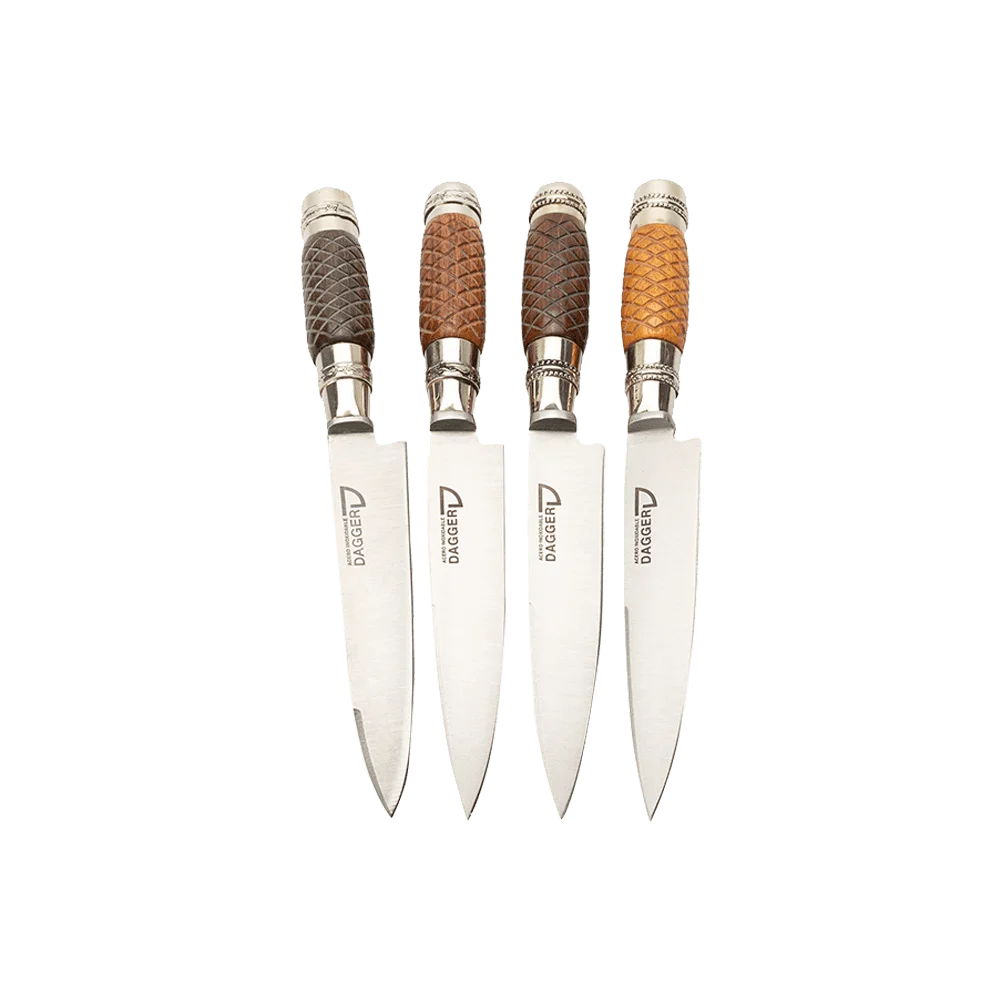 Argentine Gaucho Wood And German Silver Steak Knife For Barbecue