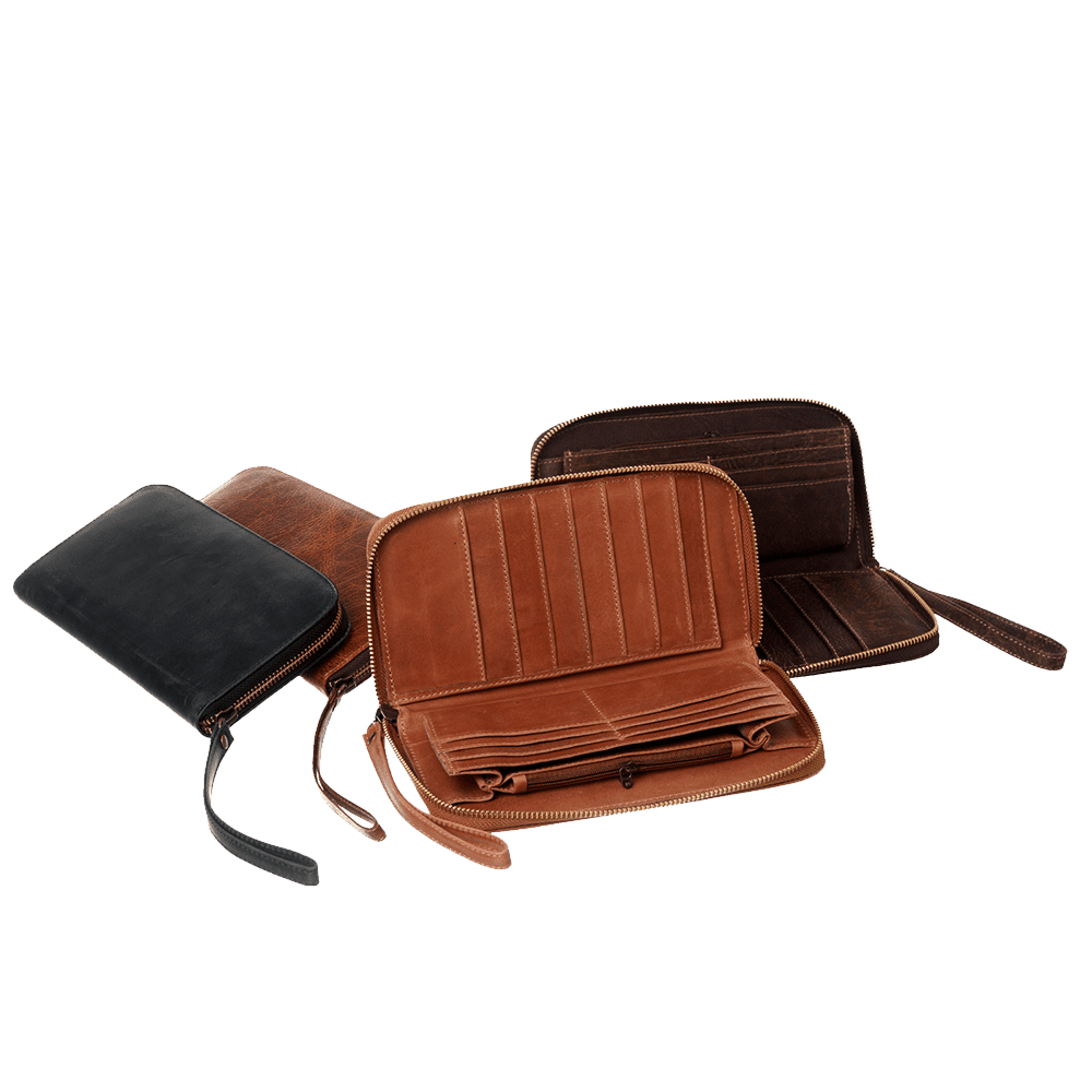 Leather Wallet with Closure