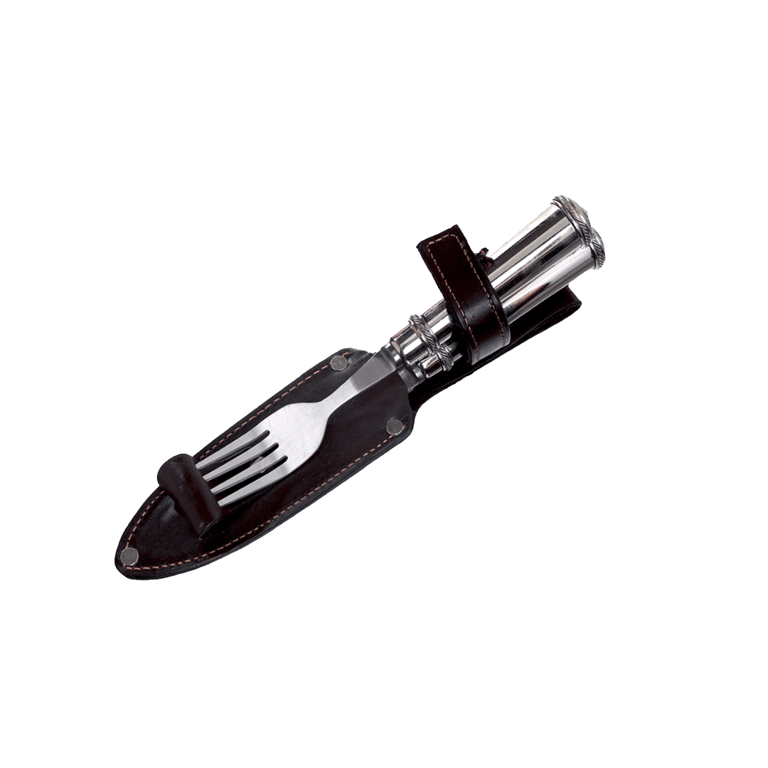 Picnic Knife And Fork Set 5.51" With Nickel Silver Handles