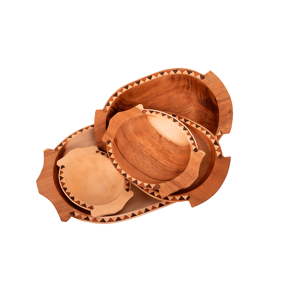 Pacara Wood Oval Snack Appetizer Tray