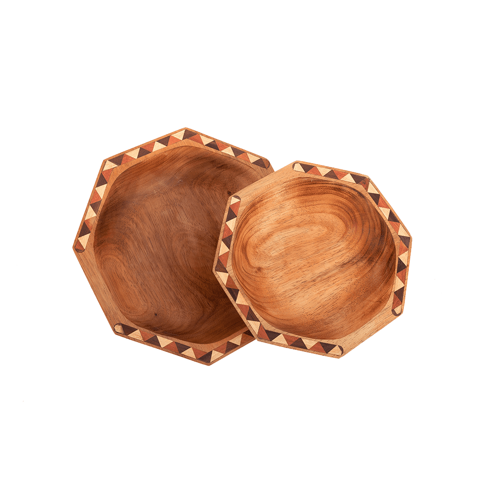 Pacara Wood Octagonal Snack Appetizer Tray