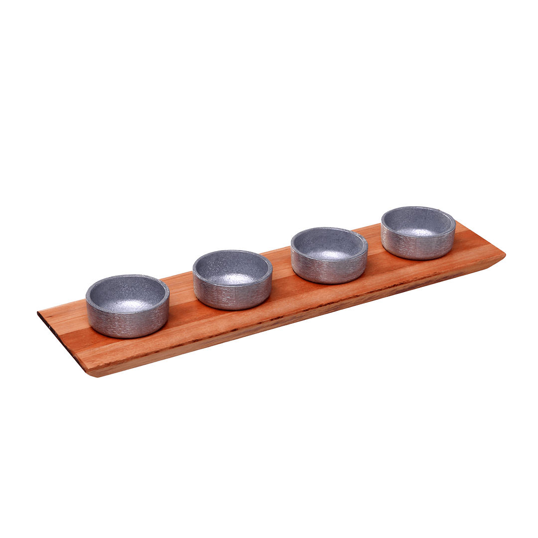Kit de cuatro ollas para aderezos o salsas
