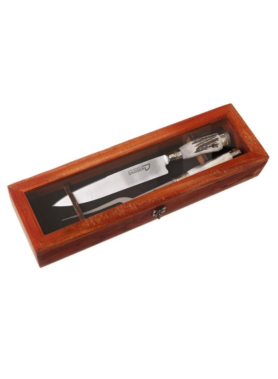 Carving Set Wooden Box