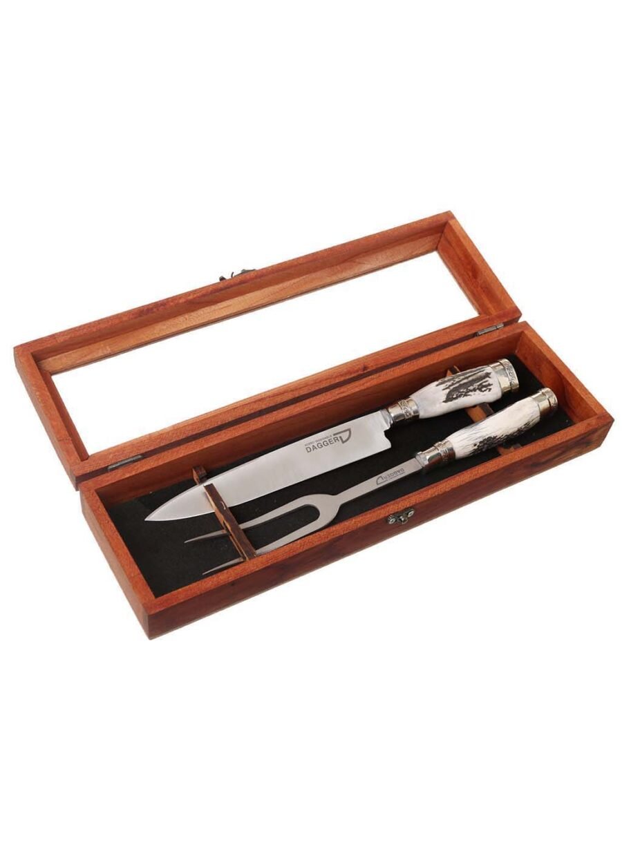 Carving Set Wooden Box