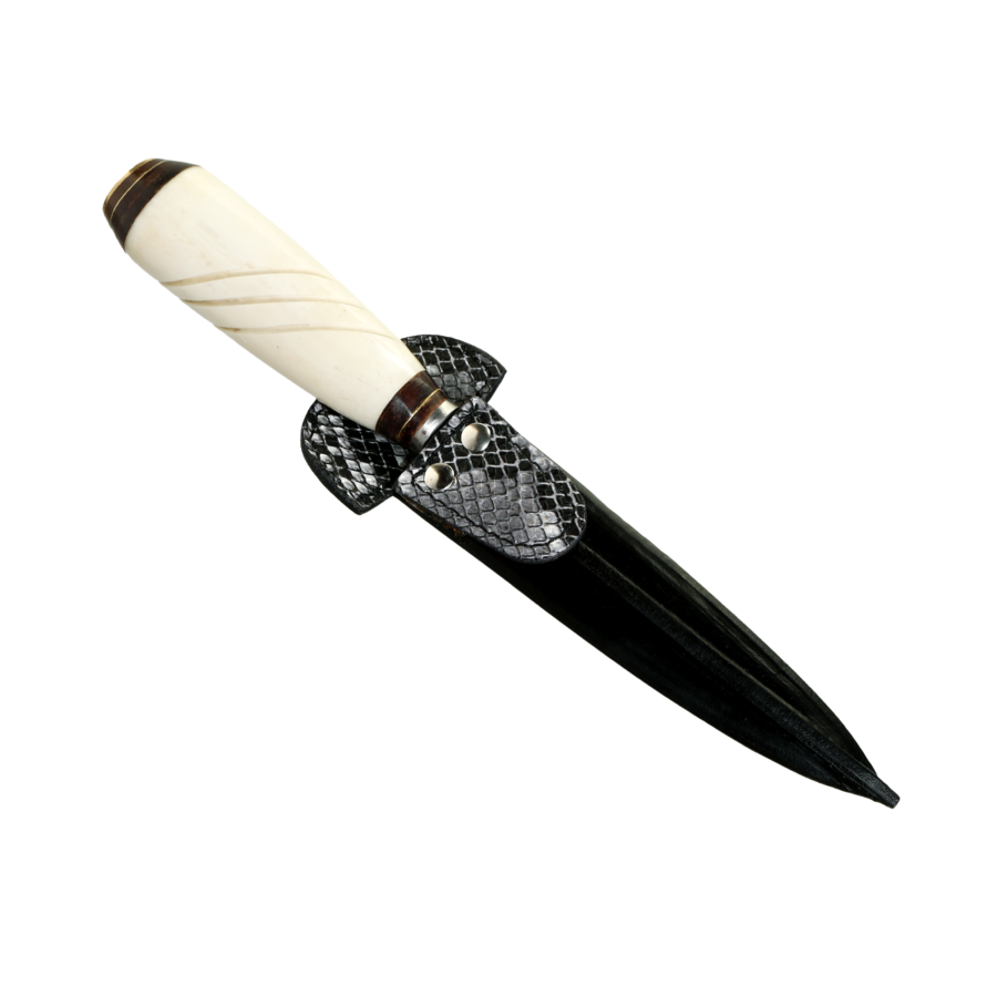 Argentinian Gaucho Knife With Bone Handle and Synthetic Viper Sheath