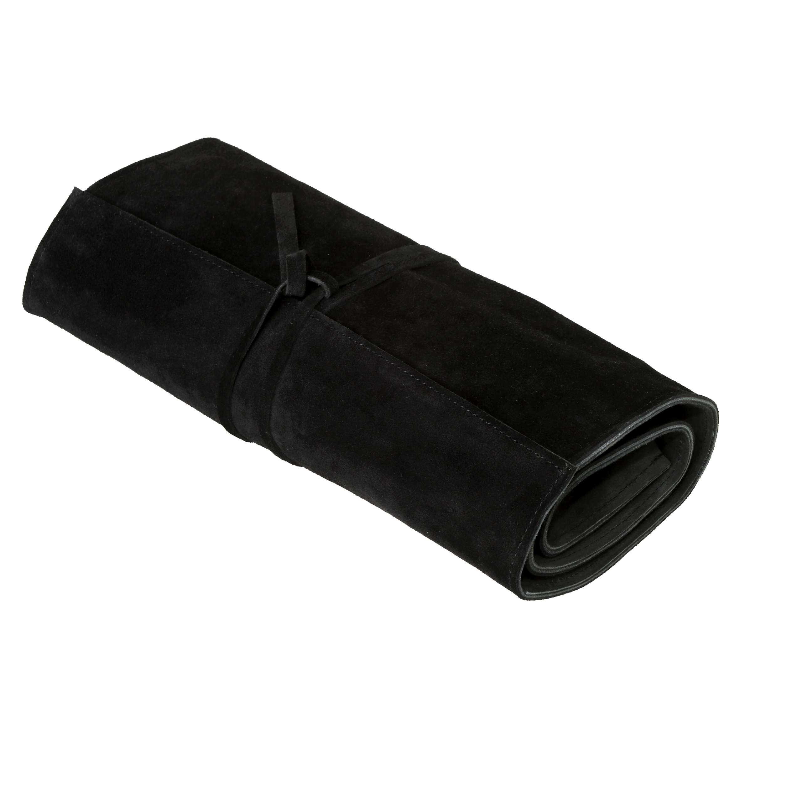 Black Suede Leather Sheath for 12 Knifes