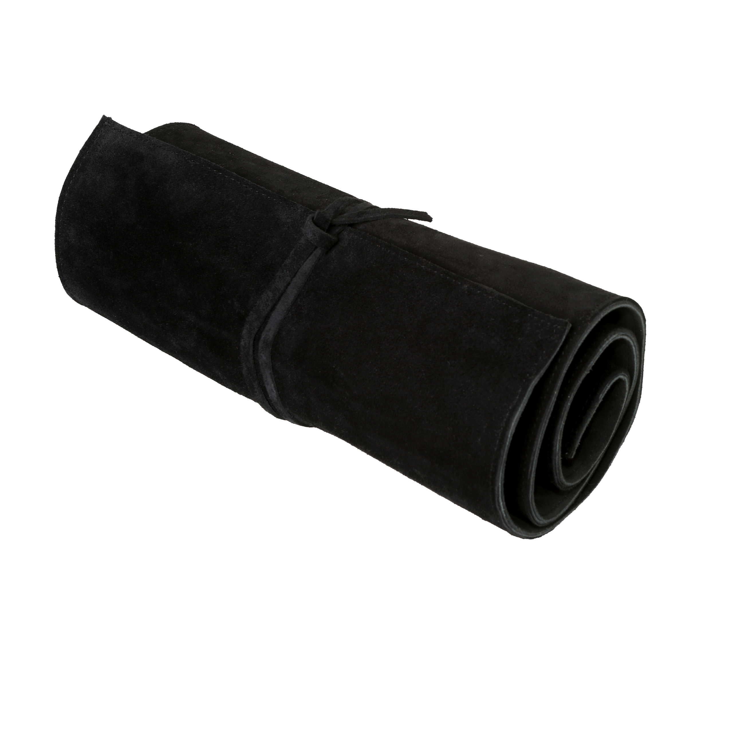 Black Suede Leather Sheath for Knifes and Forks + Carving Set