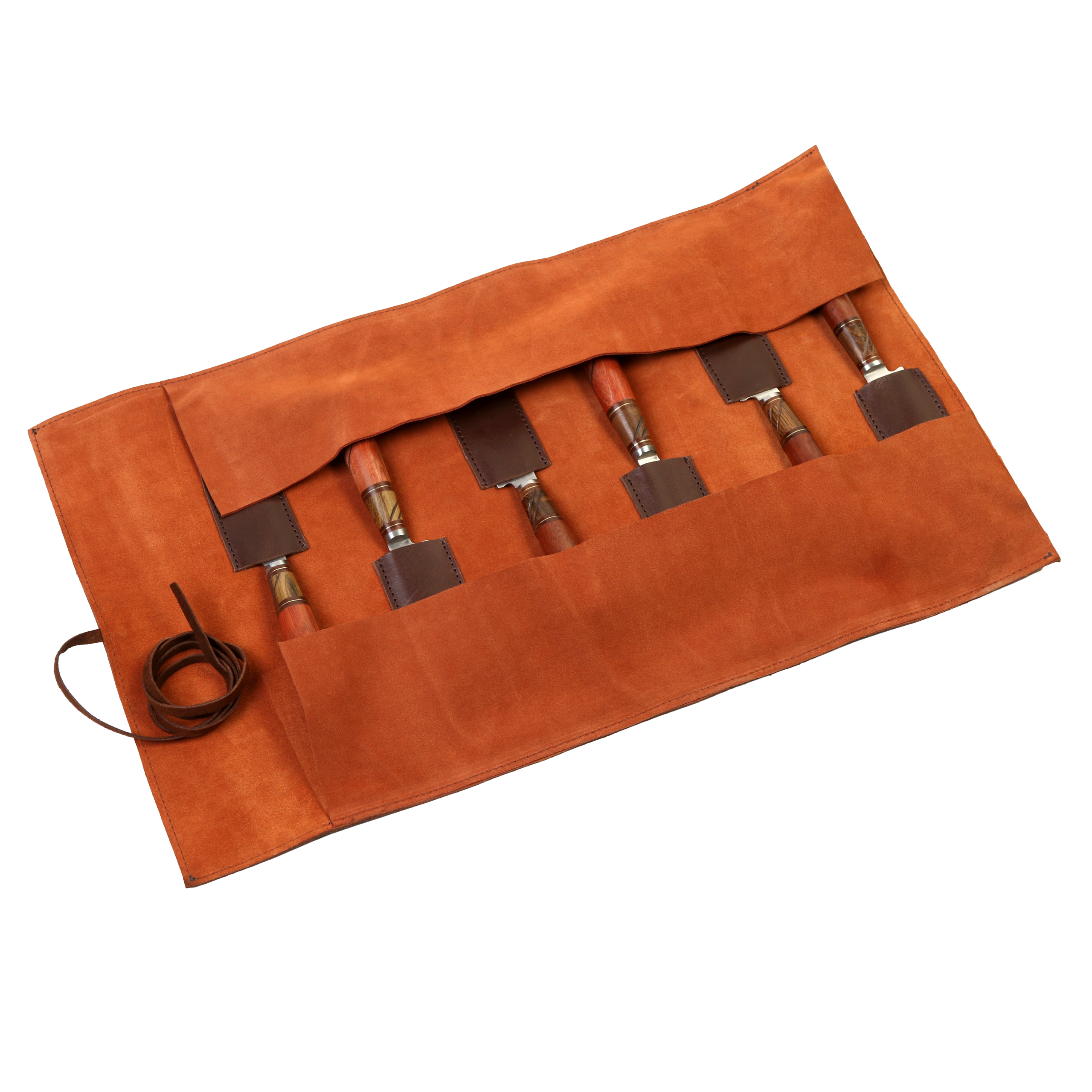 6 Knife Cutlery Set with Combined Wood Handles